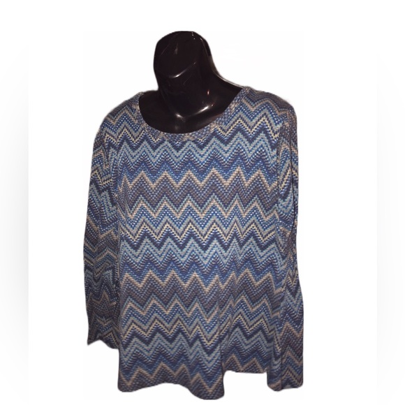 Sag Harbor Multi Colored Shirt 1X - Picture 3 of 4